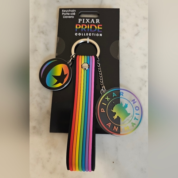 Disney Parks Pixar Pride Collection Rainbow Strap Keychain NWT - Picture 2 of 5